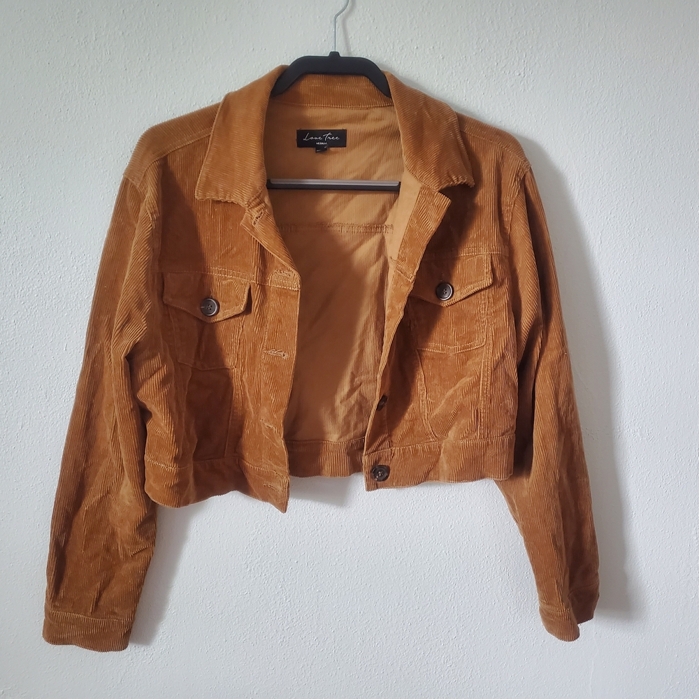 Love Tree Tan Bomber Jacket Casual Lightweight